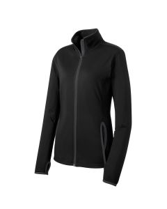 Sport-Tek - Ladies Sport-Wick Stretch Contrast Full-Zip Jacket